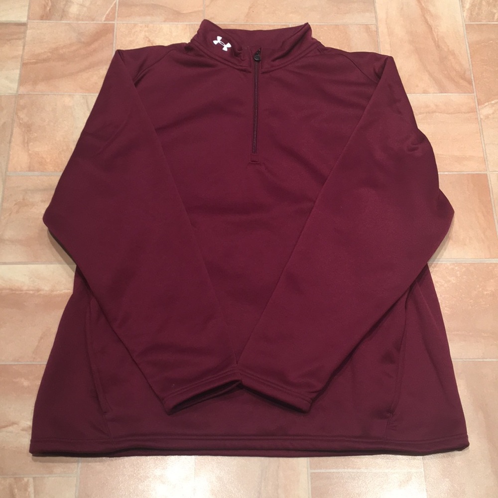 Under Armour Men's Burgundy Red Performance Half Zip Pullover Jacket